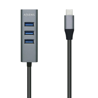 Aisens Hub Usb 31 Alu Cm 4xtipo Ah Gris 10cm